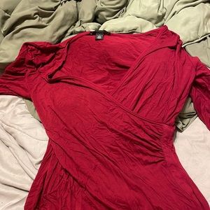 Dark red long sleeve shirt